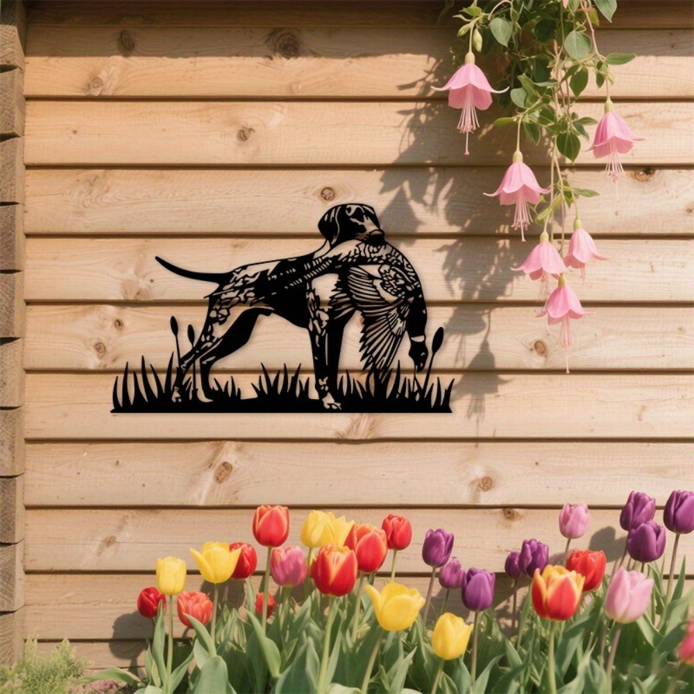 Outdoor Hunting Dogs - لوحة جدارية معدنية من CIFBUY بتصميم