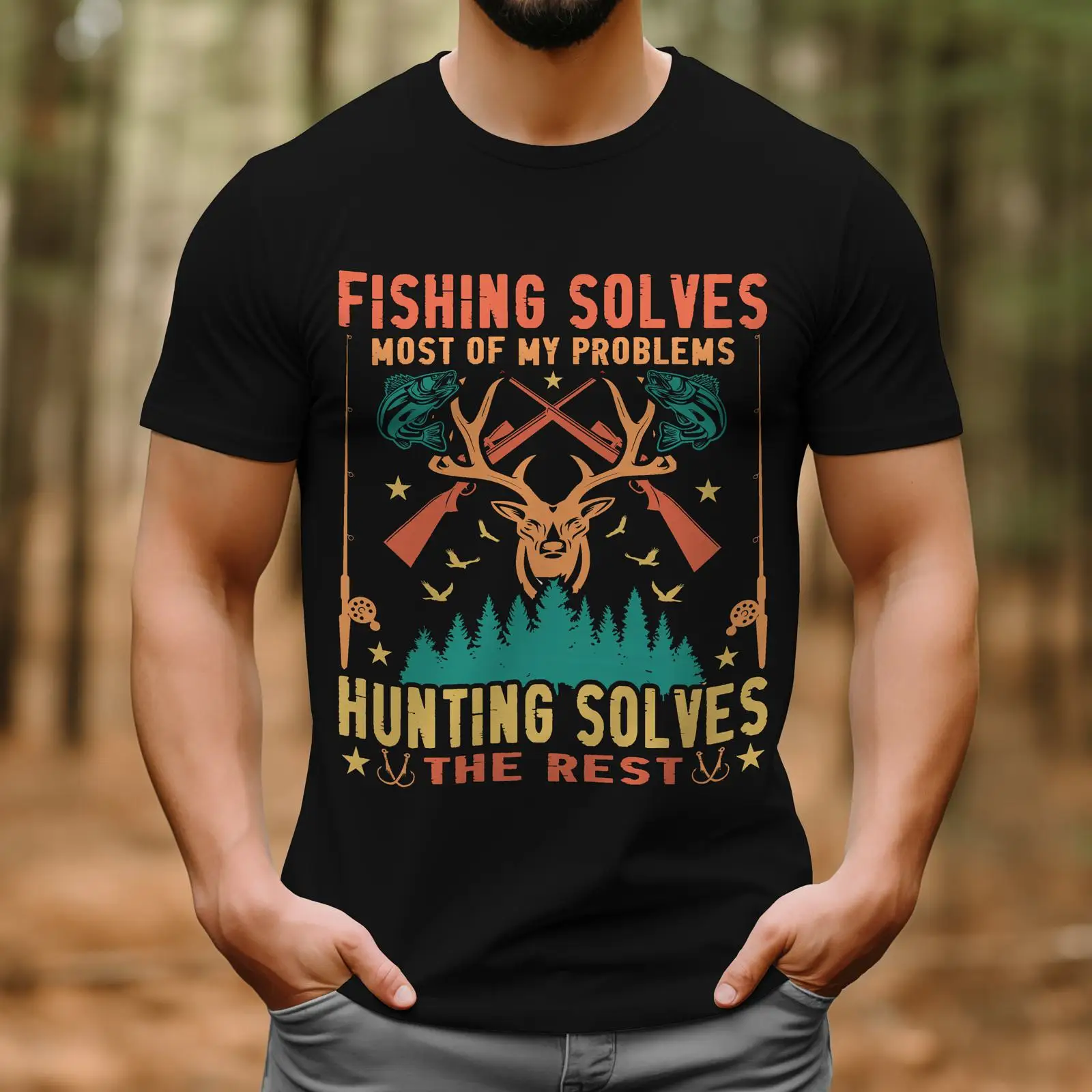 Outdoor Hunting Quotes - تي شيرت بطبعة اقتباسات مضحكة للصيد