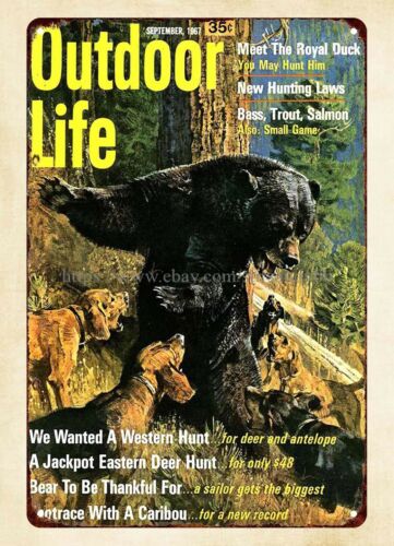 Outdoor Hunting Dogs - ديكور جدار المكتب 1967، لافتة معدنية