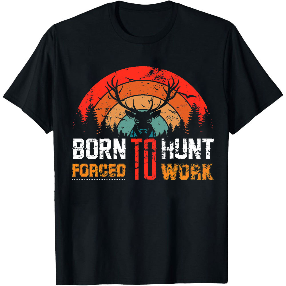 Outdoor Hunting Graphic Tees - تي شيرت رجالي برسومات شكلية لغزال