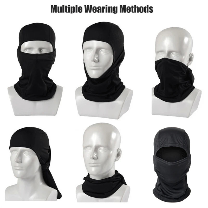 Mens Outdoor Hunting Hats - قبعة بالاكلافا مموهة للدراجات، قناع وجه