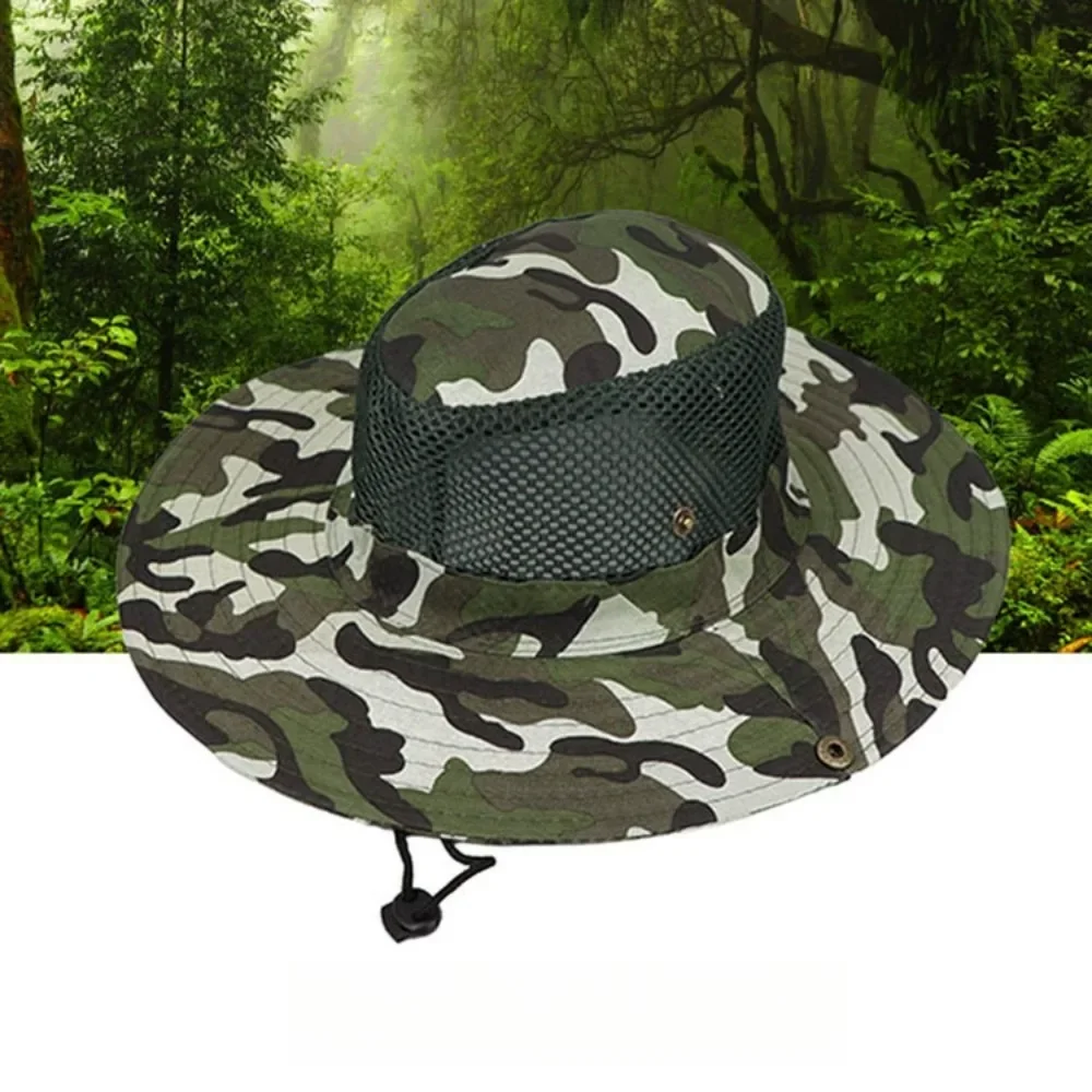 التمويه شبكة دلو القبعات واسعة - مراجعة Mens Outdoor Hunting Hats وسعره