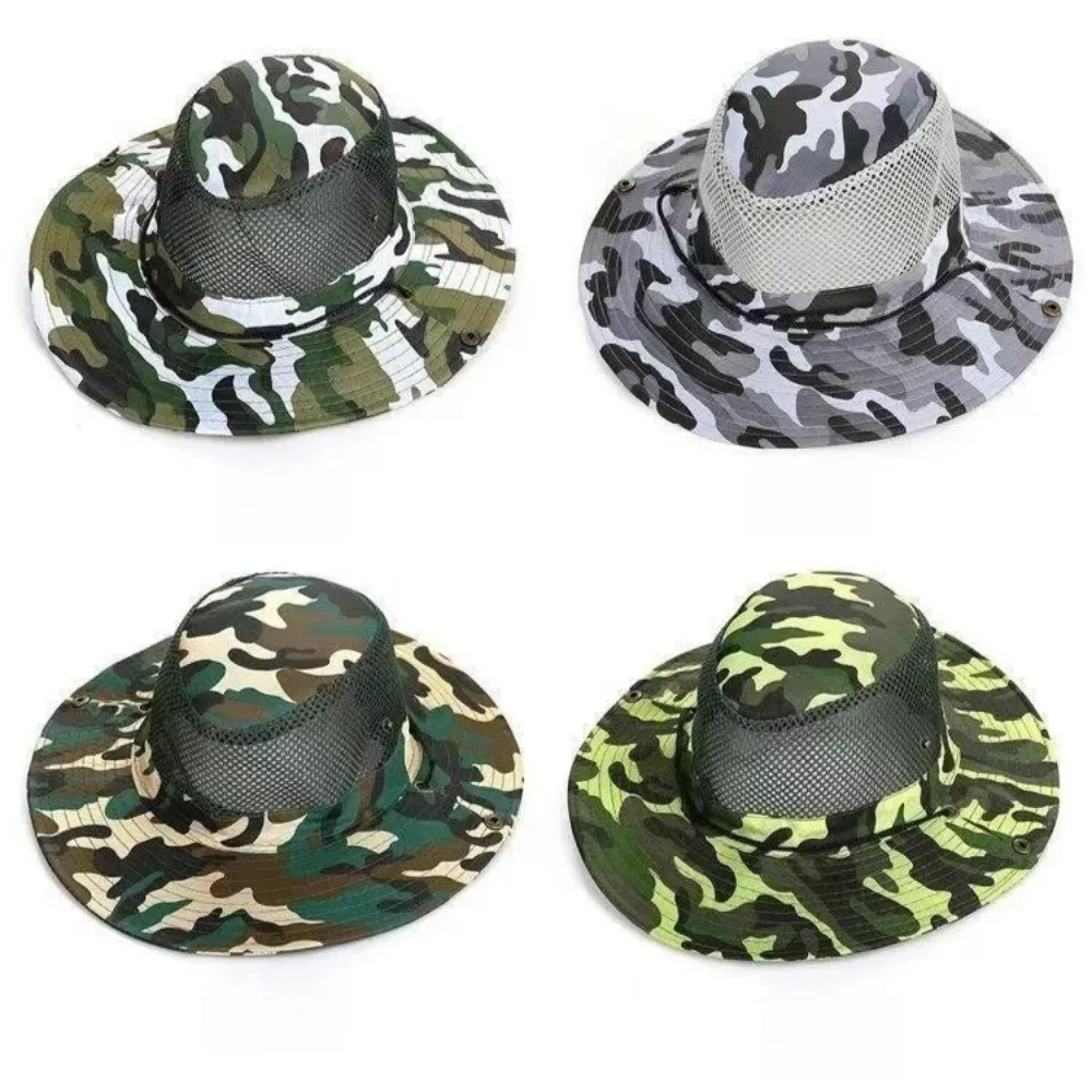 التمويه شبكة دلو القبعات واسعة - مراجعة Mens Outdoor Hunting Hats وسعره