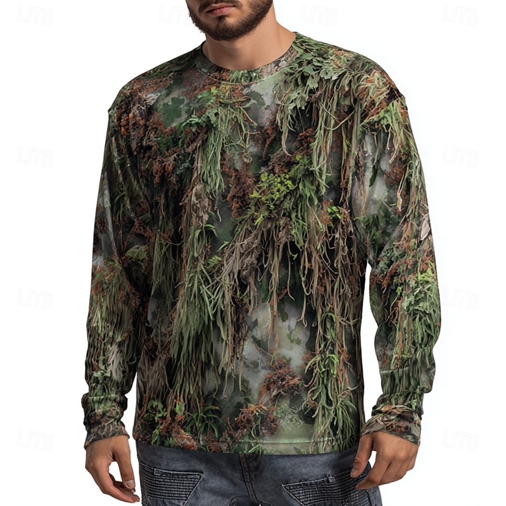 قميص رجالي بأكمام طويلة مطبوع  - مراجعة Outdoor Hunting Graphic Tees وسعره