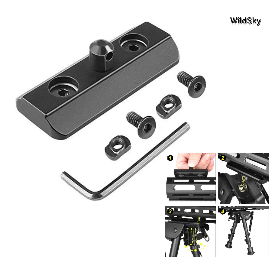 محول handguard Wildsky-picatin - مراجعة Bipod Rifle Mount وسعره