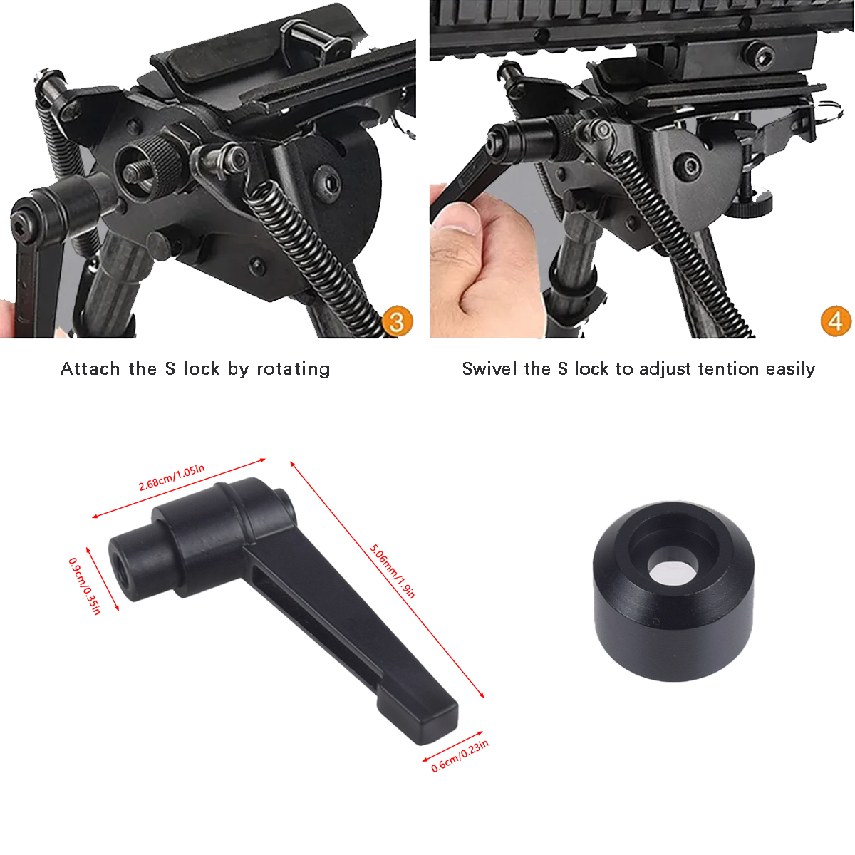 التكتيكية سريعة ضبط قطب هاريس  - مراجعة Bipod Rifle Mount وسعره