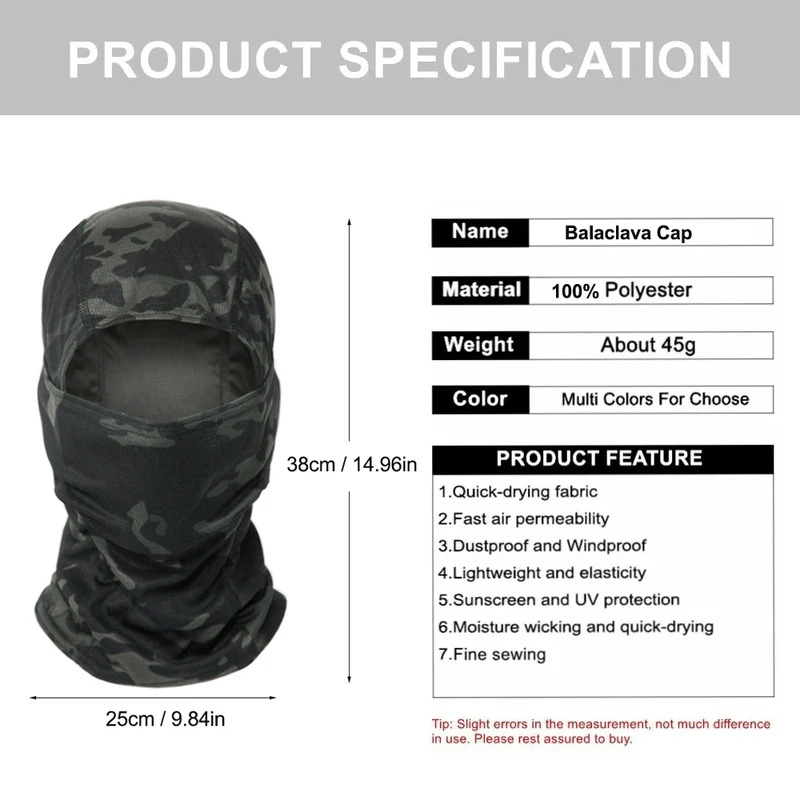 قبعة بالاكلافا مموهة للدراجات، - مراجعة Mens Outdoor Hunting Hats وسعره