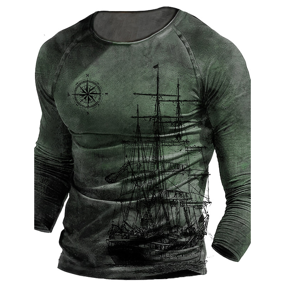 الرجال طويلة الأكمام الرسومات  - مراجعة Outdoor Hunting Graphic Tees وسعره